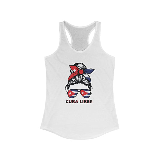 CUBA LIBRE Women's Racerback Tank - Fun Summer Top for Party Lovers
